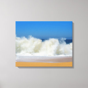 Crashing Ocean Waves Stretched Canvas Print