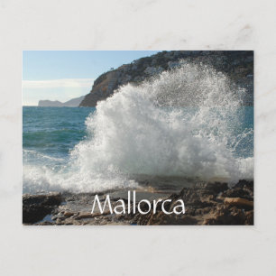 Crashing Surf on Rocks, Mallorca, Spain Postcard