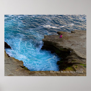 Crashing Wave Ocean Whirlpool Ocean Rocks Poster