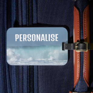 Crashing Wave Photo Personalised Luggage Tag
