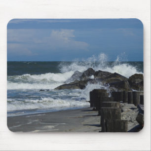 Crashing Waves At Folly Mouse Pad