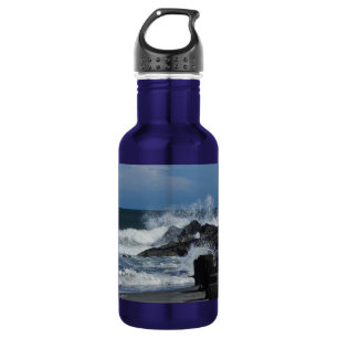 Crashing Waves At Folly Stainless Steel Water Bott 532 Ml Water Bottle