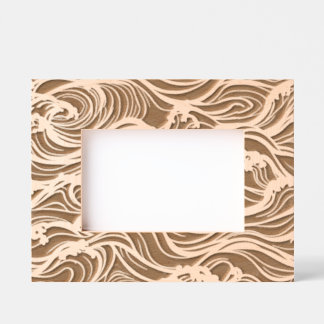 crashing waves etched frames