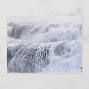 Crashing Waves In Winter Postcard