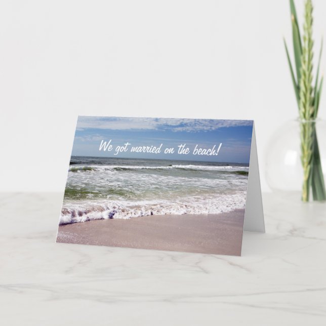 Crashing Waves on the Sandy Beach Announcement (Front)