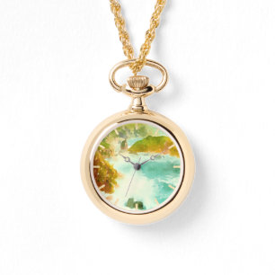 Crashing Waves Watercolor Watch
