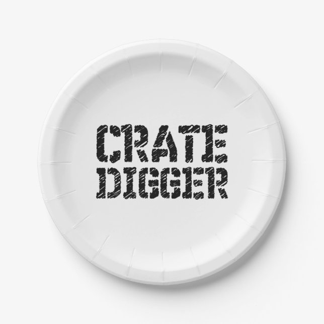 Crate Digger Paper Plate (Front)