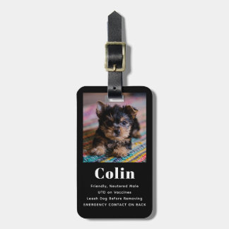 Crate Tag Pet Photo Emergency Contact