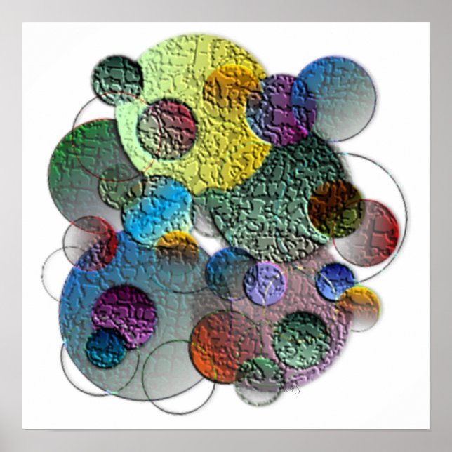 Crater Bubbles (white background) Poster (Front)