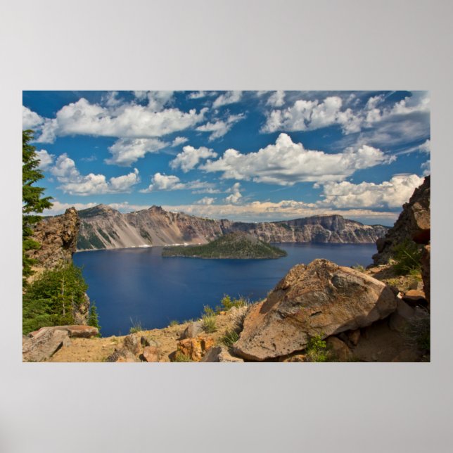 Crater Lake and Wizard Island, Crater Lake Poster (Front)