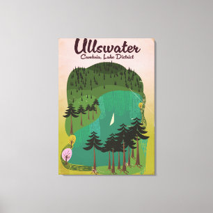 Crater lake Canada Travel poster Canvas Print