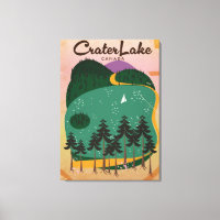 Crater lake Canada Travel poster