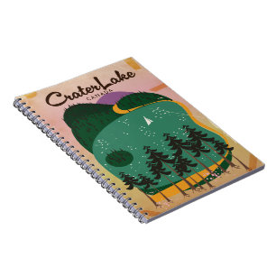 Crater lake Canada Travel poster Notebook