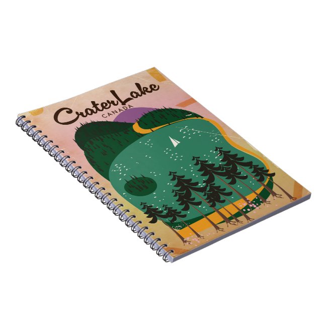Crater lake Canada Travel poster Notebook (Right Side)
