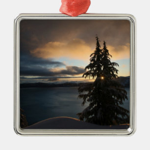 Crater Lake in Winter Ornament