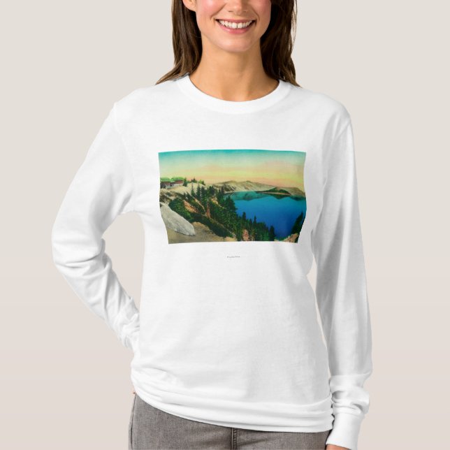 Crater Lake Lodge overlooking Lake T-Shirt (Front)