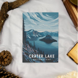 Crater Lake National Park: A Blue Oasis Postcard
