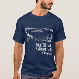 Crater Lake National Park Art Illustration T-Shirt