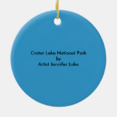 Crater Lake National Park Ceramic Tree Decoration (Back)