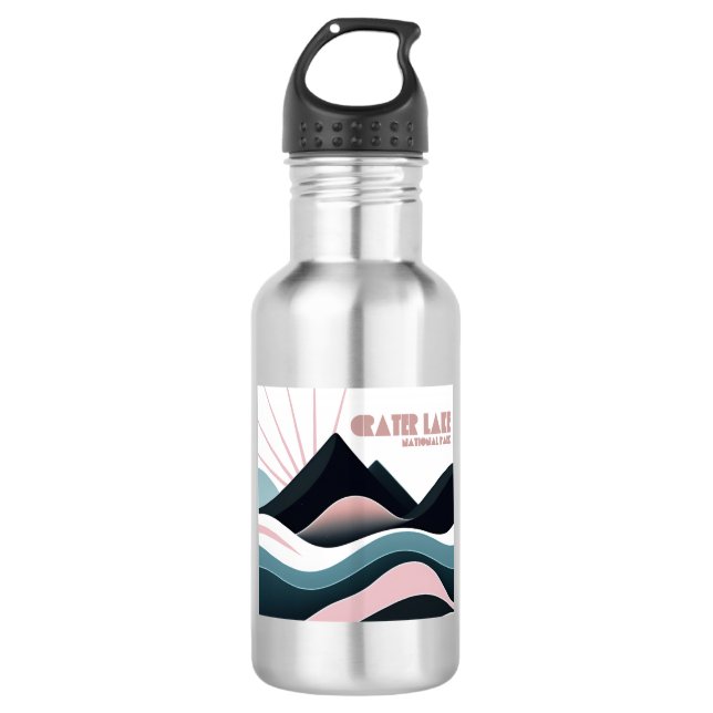 Crater Lake National Park Coloured Hills 532 Ml Water Bottle (Front)