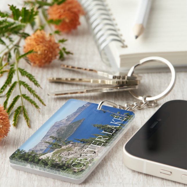 Crater Lake National Park Landscape Key Ring (Front Right)