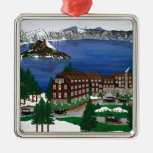 Crater Lake National Park Metal Tree Decoration