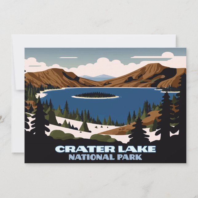 Crater Lake National Park Oregon  Invitation (Front)