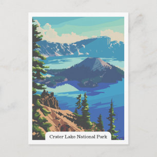 Crater Lake National Park, Oregon USA Postcard