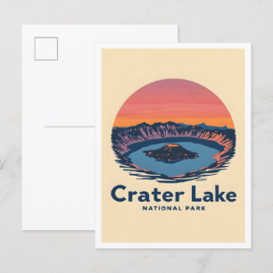 Crater Lake National Park Oregon USA Travel Postcard