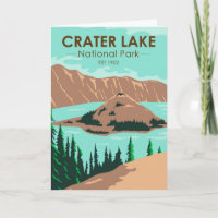  Crater Lake National Park Oregon Vintage