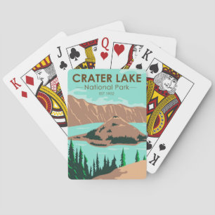 Crater Lake National Park Oregon Vintage  Playing Cards