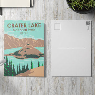  Crater Lake National Park Oregon Vintage Postcard