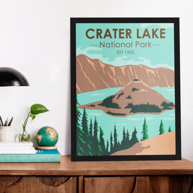 Crater Lake National Park Oregon Vintage Poster (Creator Uploaded)
