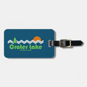 Crater Lake National Park Retro Luggage Tag