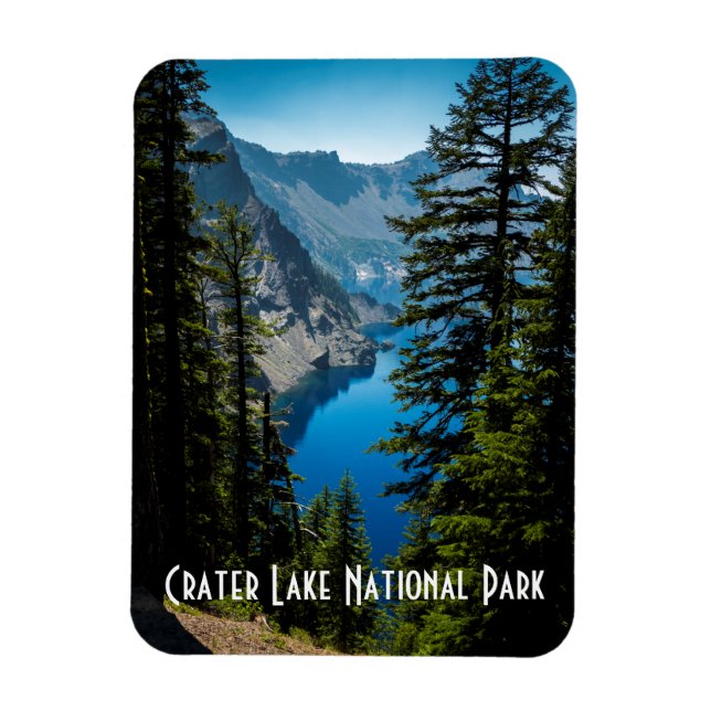 Crater Lake National Park Scenic Mountain Photo Magnet (Vertical)