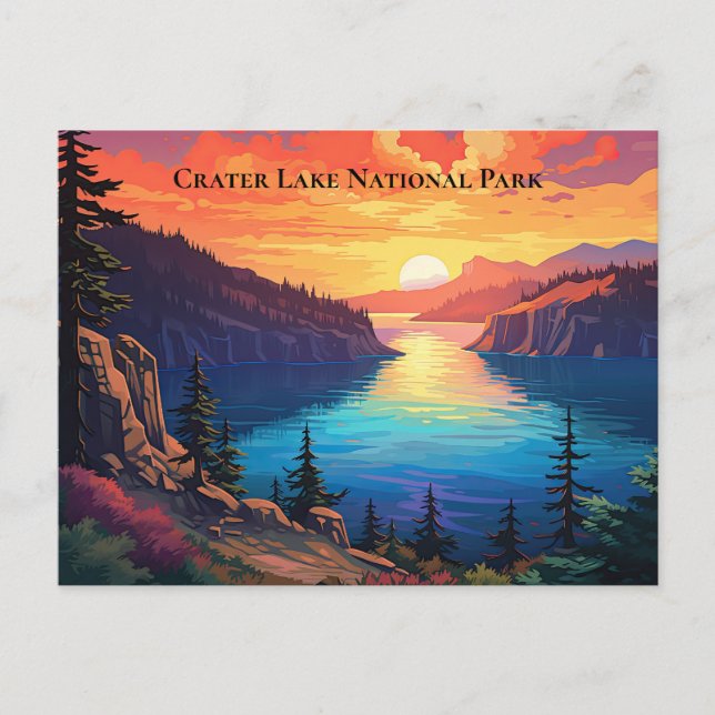 Crater Lake National Park Souvenir Travel  Postcard (Front)