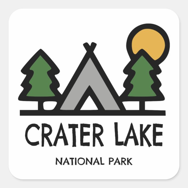 Crater Lake National Park Square Sticker (Front)