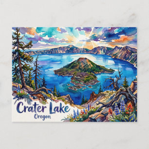 Crater Lake National Park USA Postcard