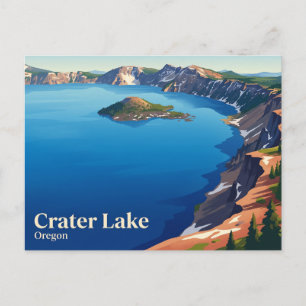 Crater Lake National Park USA Postcard