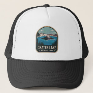 Crater Lake National Park Vintage Badge Trucker Hat