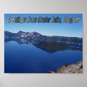 Crater Lake National Park Wizard Island  Poster