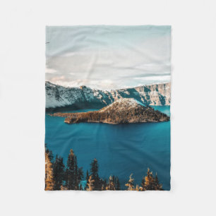 Crater Lake of Southern Oregon Fleece Blanket