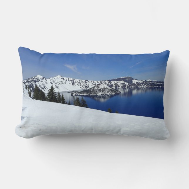Crater Lake, Oregon Lumbar Cushion (Front)