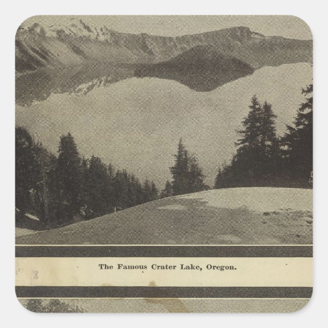 Crater Lake Oregon Orchard scene Square Sticker (Front)