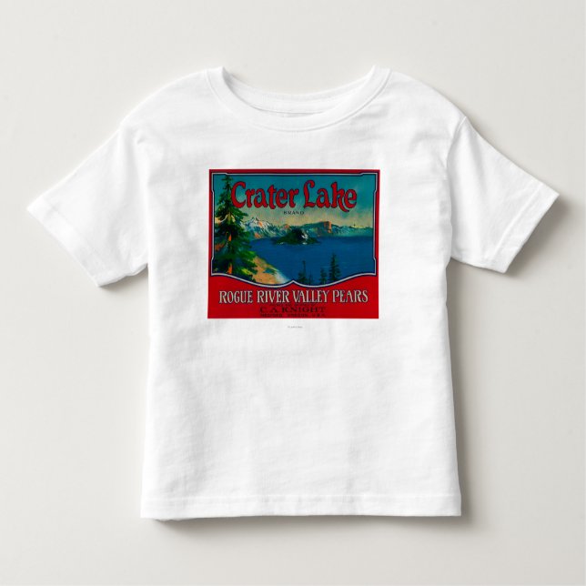 Crater Lake Pear Crate LabelMedford, OR Toddler T-Shirt (Front)