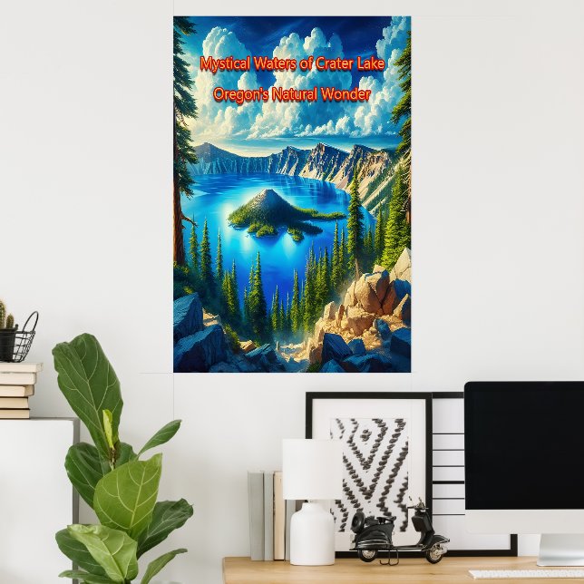 Crater Lake Serenity Poster (Home Office)