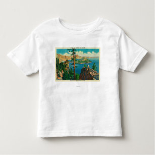 Crater Lake showing Wizard Island in distance Toddler T-Shirt