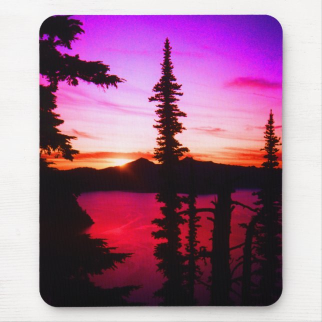 Crater Lake Sunset Mousepad (Front)