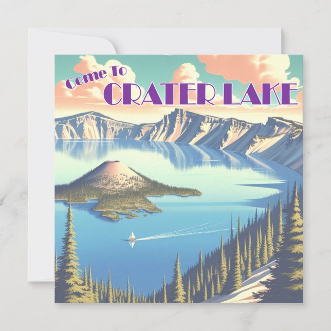 Crater Lake Vintage Poster (Front)