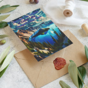 Crater Lakes Serene Morning Light Postcard